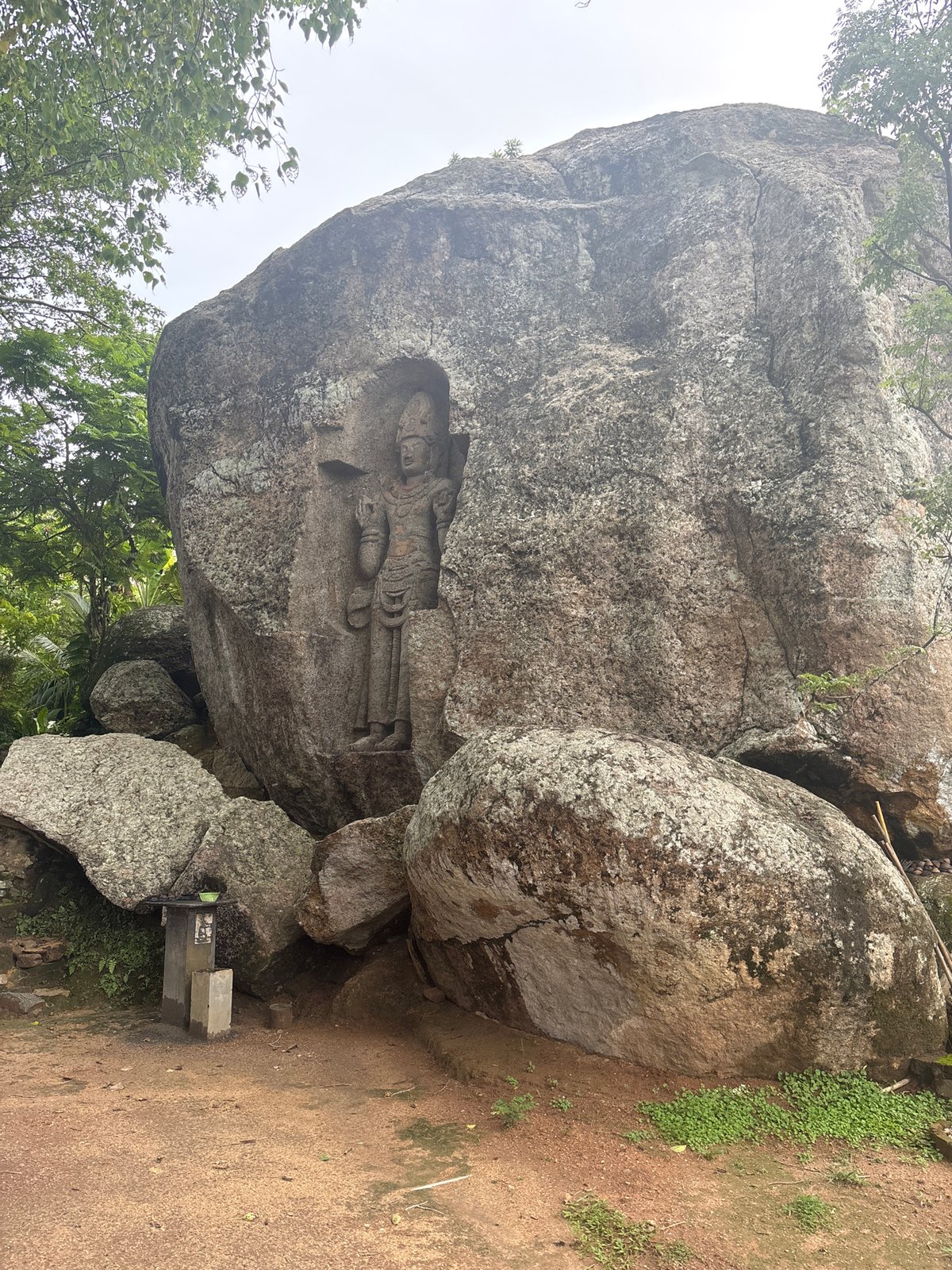 Ancient carved figure spotted on granite boulder in Batawala