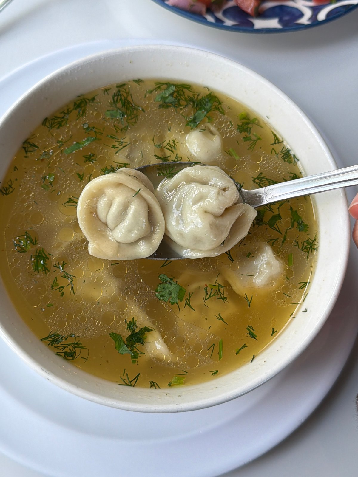 Soup bowl documented in Chicago evening meal