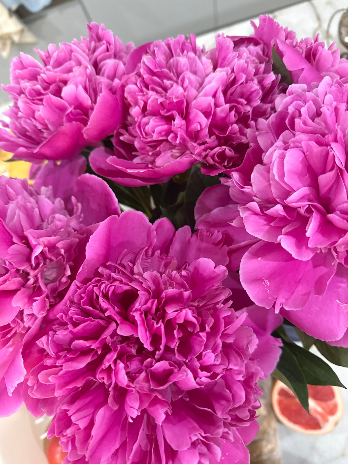 Vibrant pink and white flower bouquet documented in Kazan