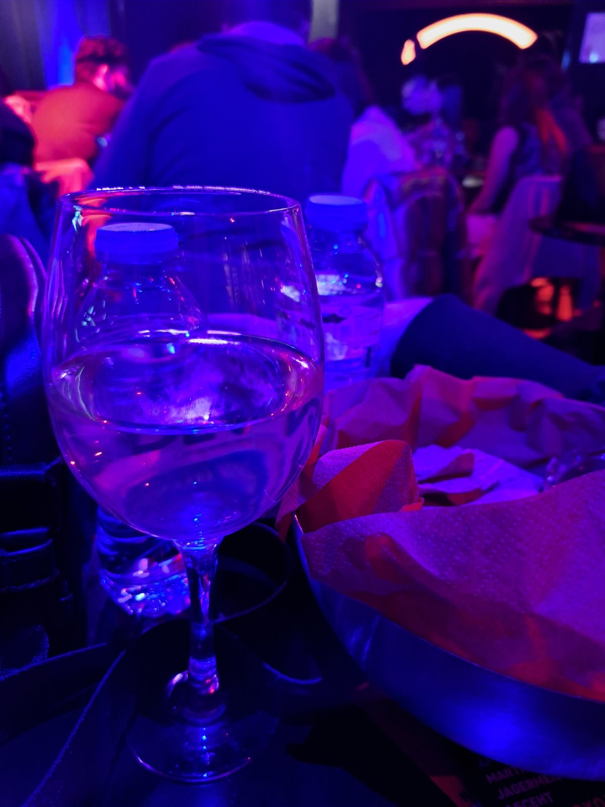 Wine glass spills at Sofia comedy club venue