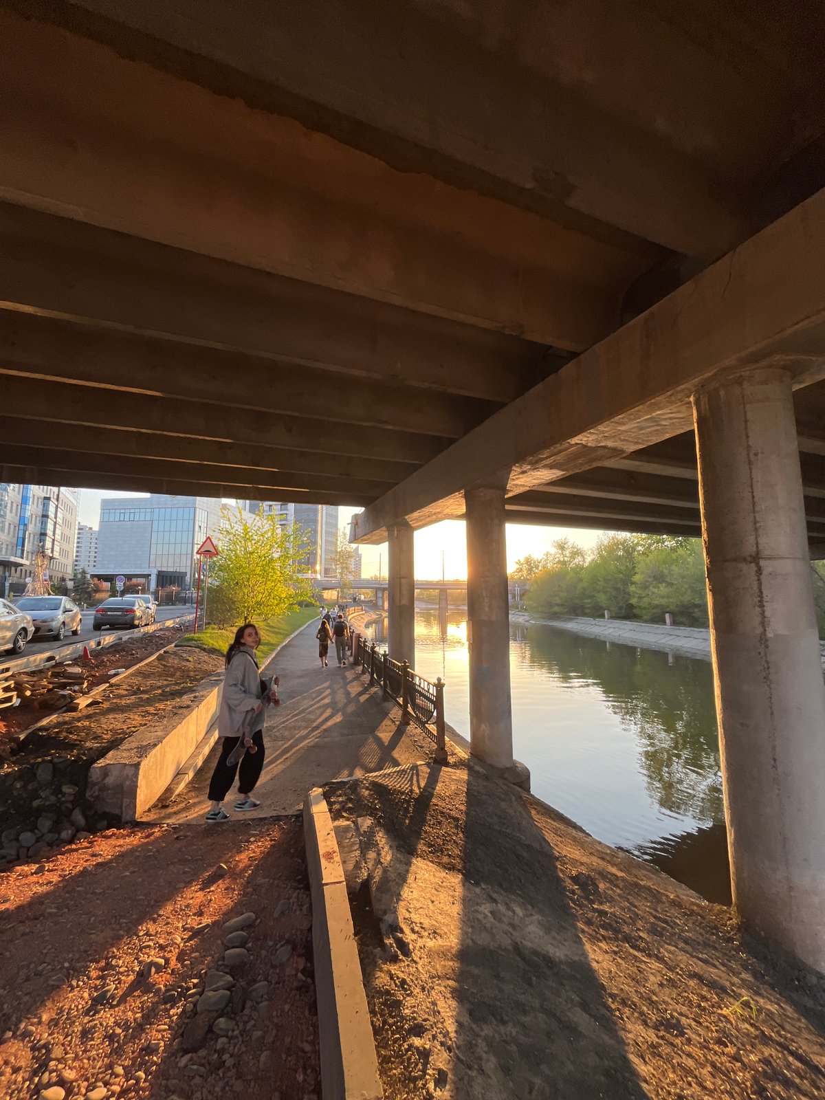 Urban skateboarding and rollerblading activity captured across city paths