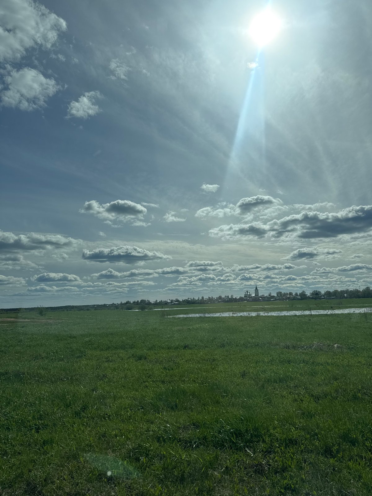Spring landscape documented in rural Russia
