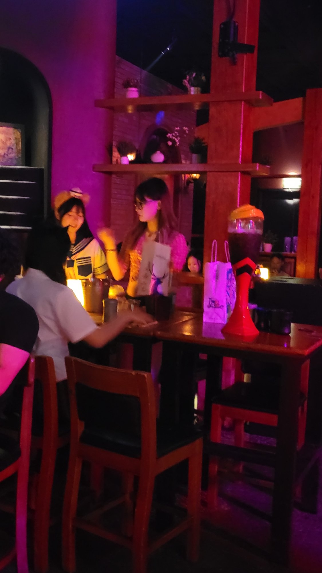 Nighttime scenes from bars, markets in Chinese urban district