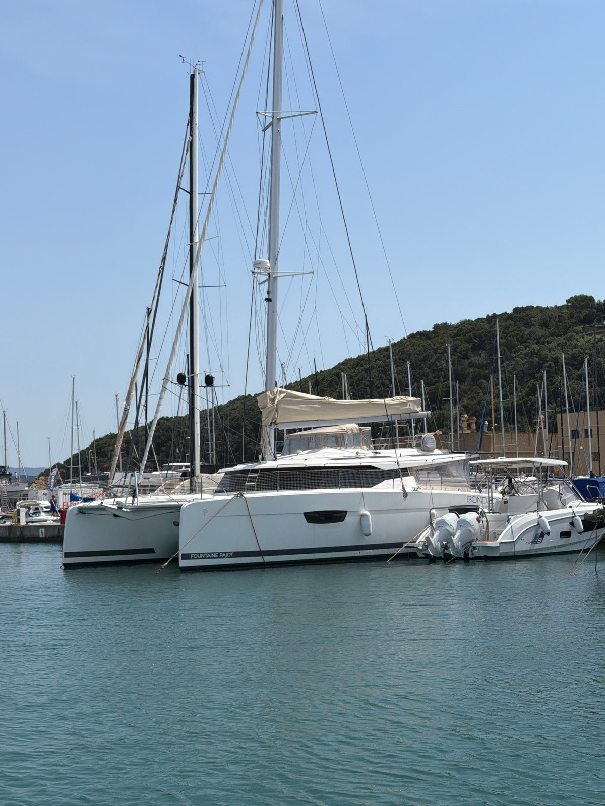 Punta Ala marina on a sunny summer morning