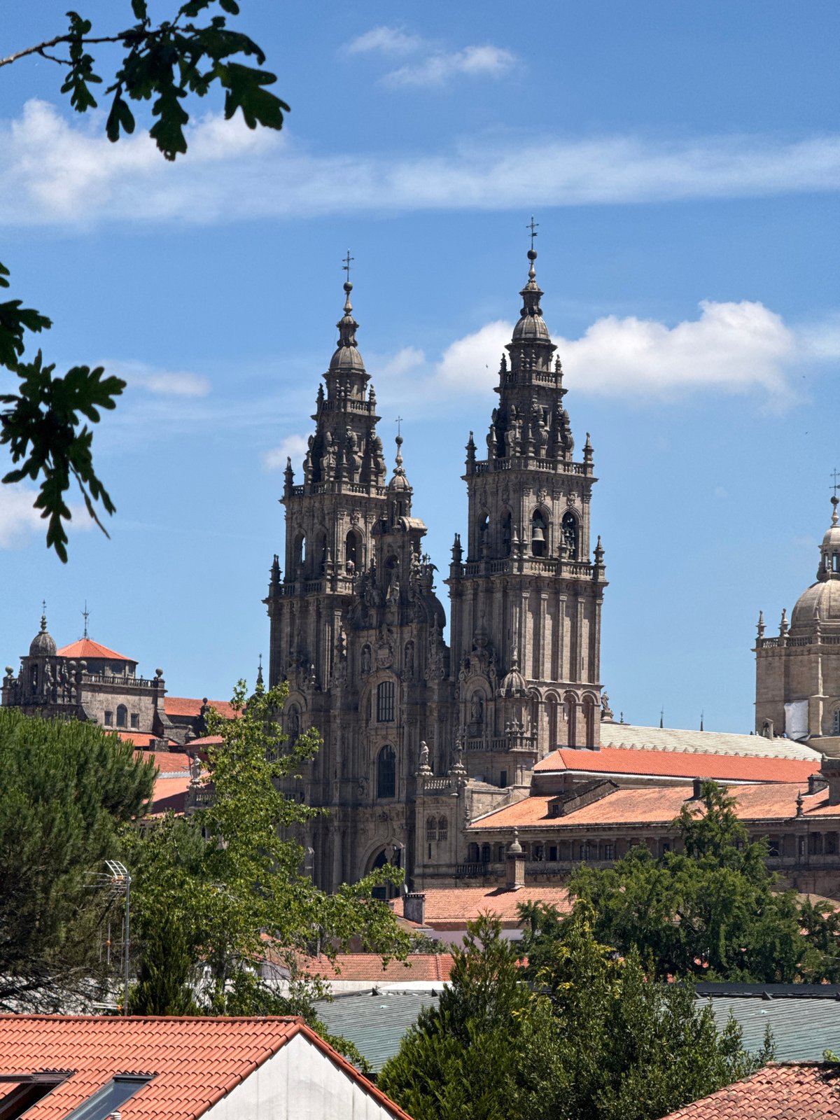 Cathedral views and a morning workout session in Santiago de Compostela