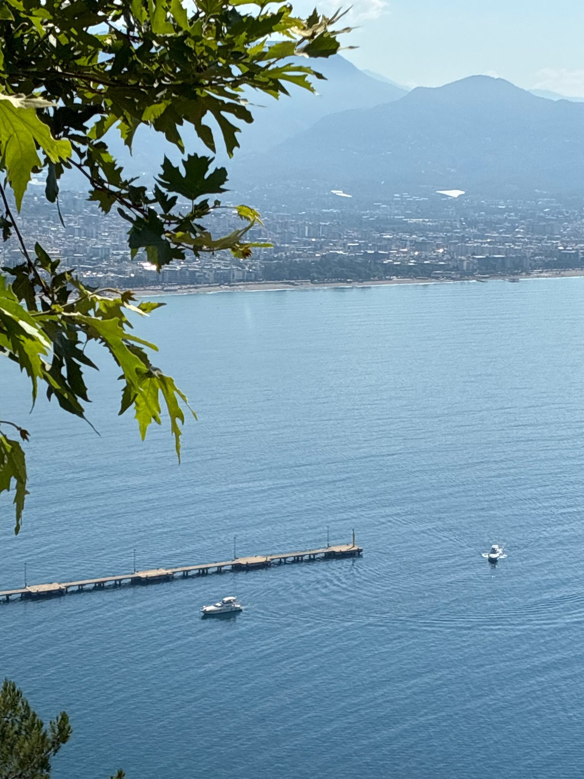 Morning views from Alanya Castle overlooking Mediterranean coast