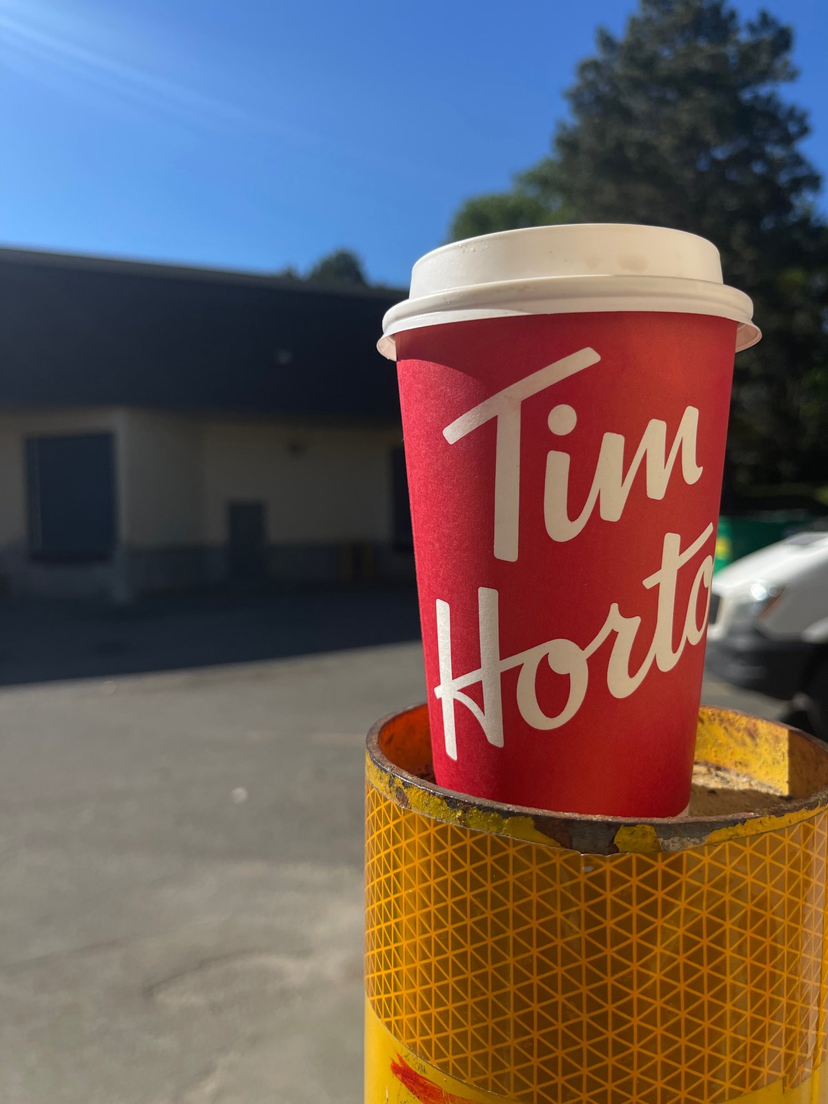 Tim Hortons cup found in colorful pipe in Ottawa