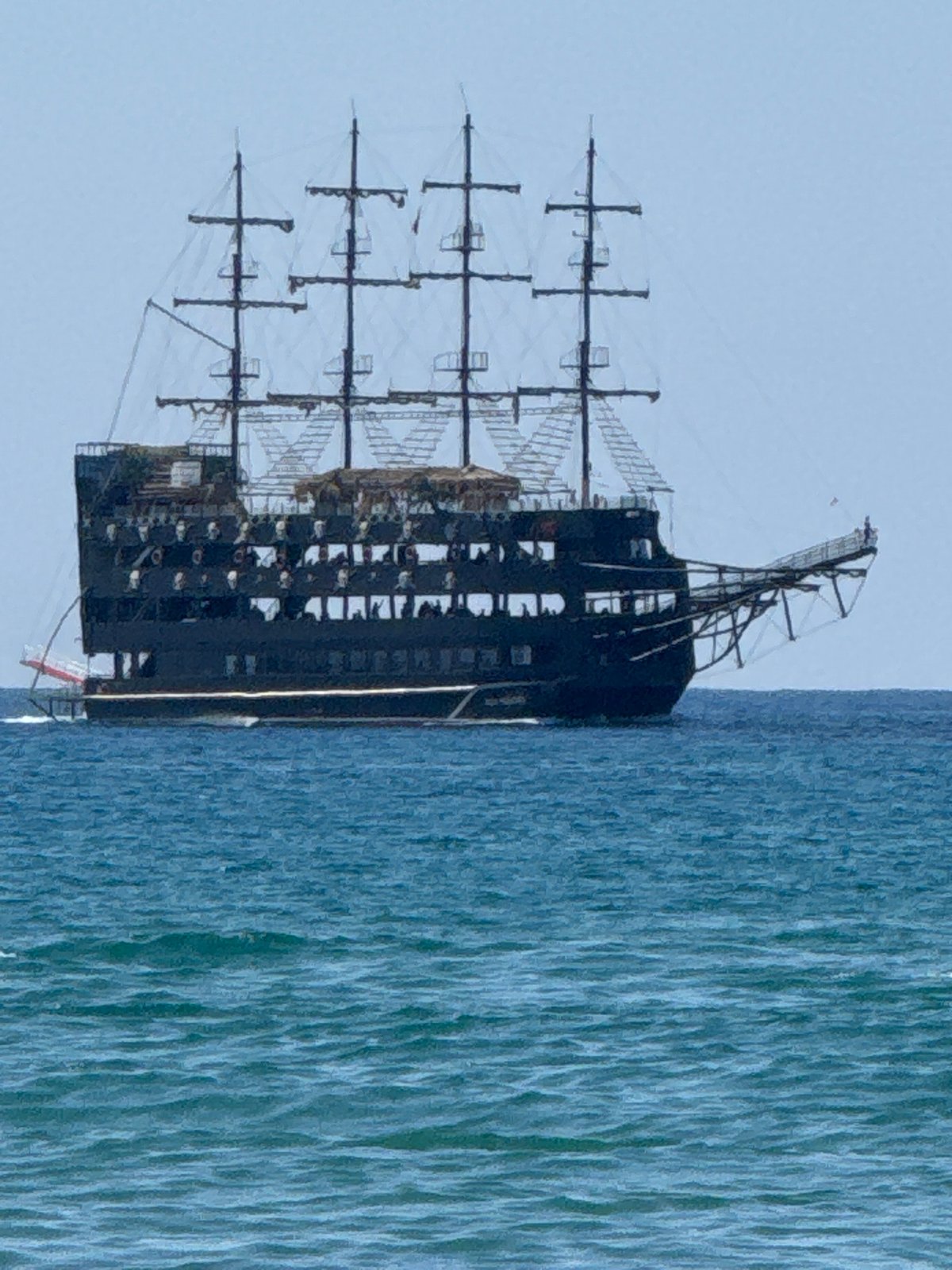 Replica ships and leisure boats off the Manavgat coast