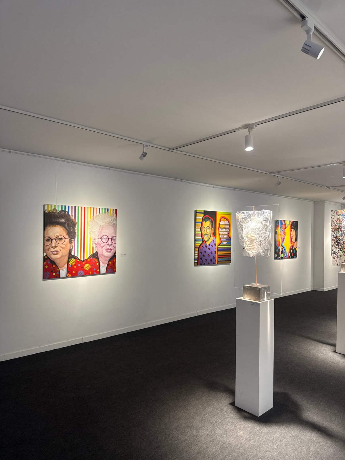 Art gallery documented in Yerevan featuring colorful paintings