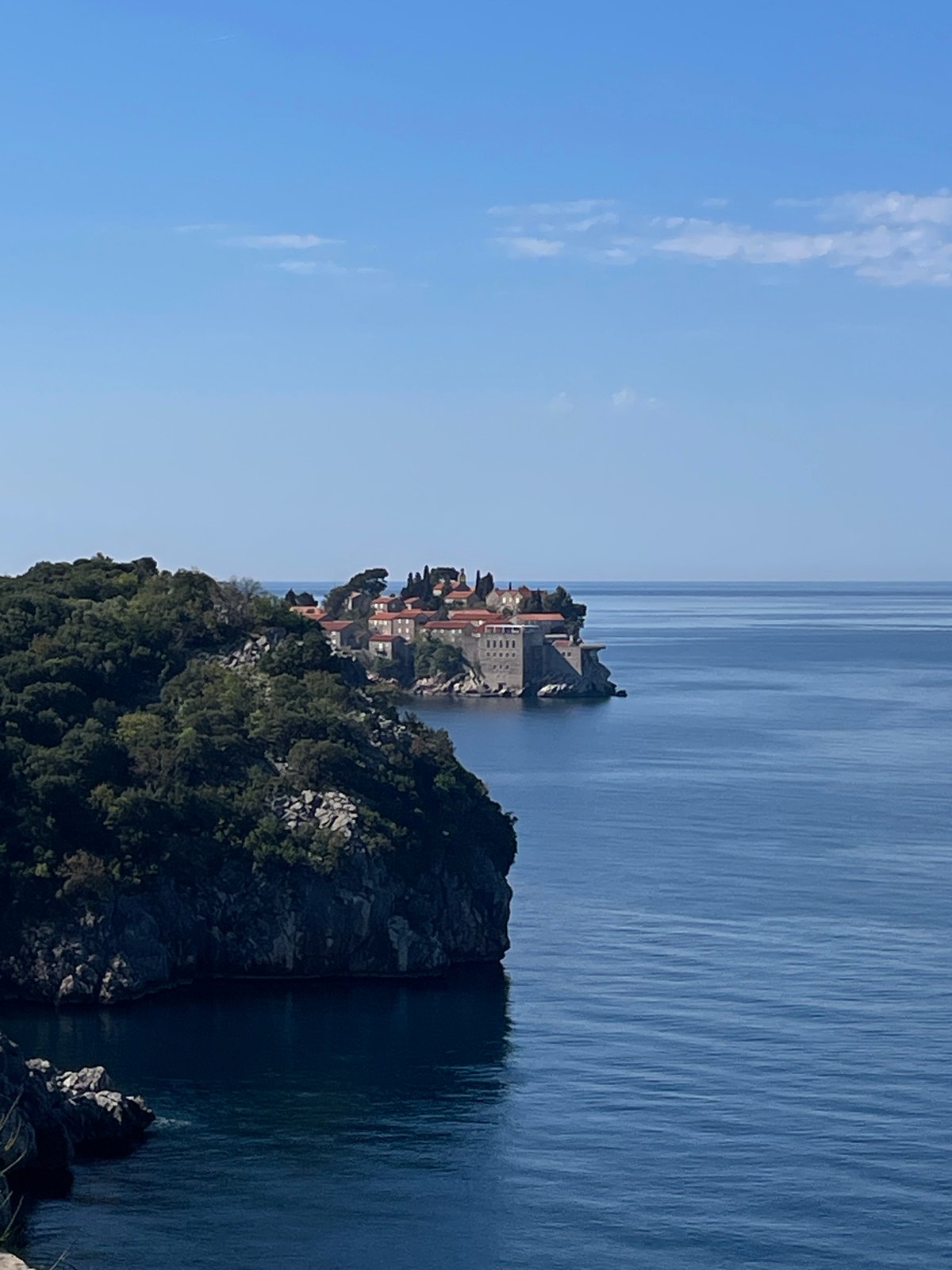 Morning coastal views documented in Pržno, Montenegro