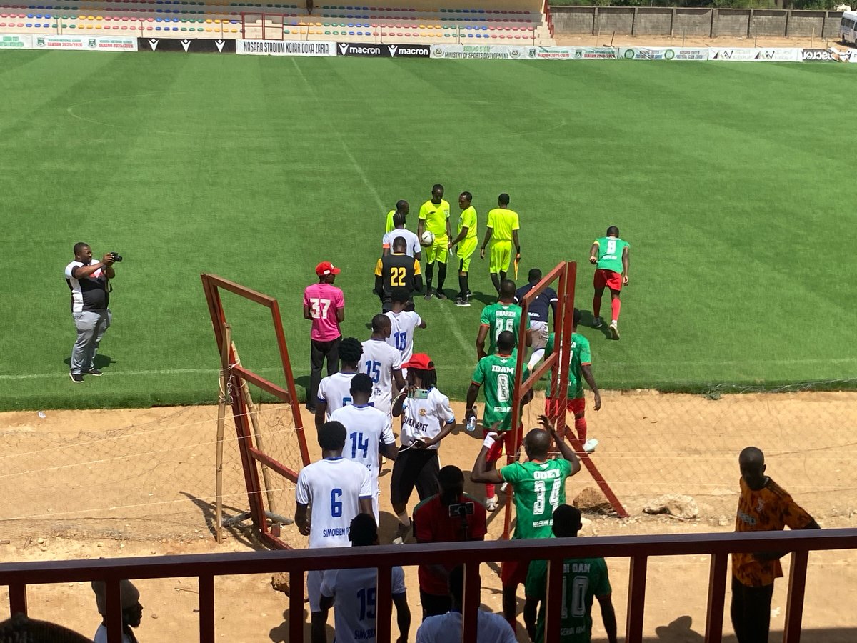 Soccer match played at Nasara Stadium in Tudun Wada