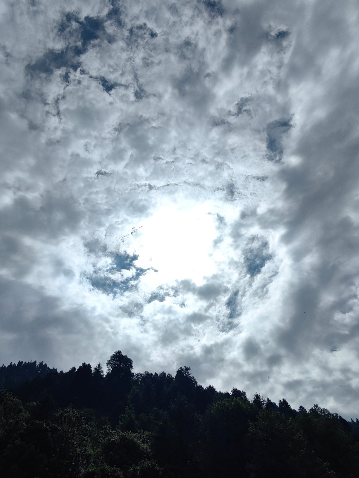 Vashisht valley and peaks under moody, shifting skies