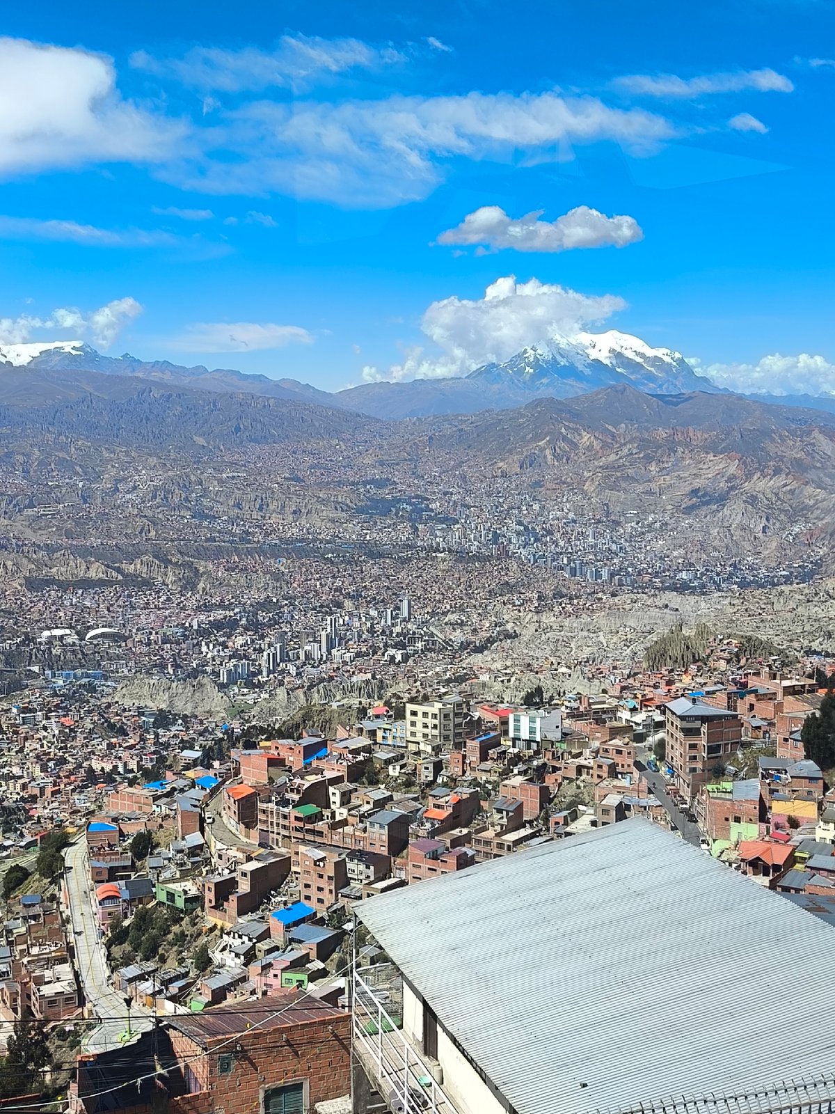 Aerial view captures El Alto's sprawling informal settlements