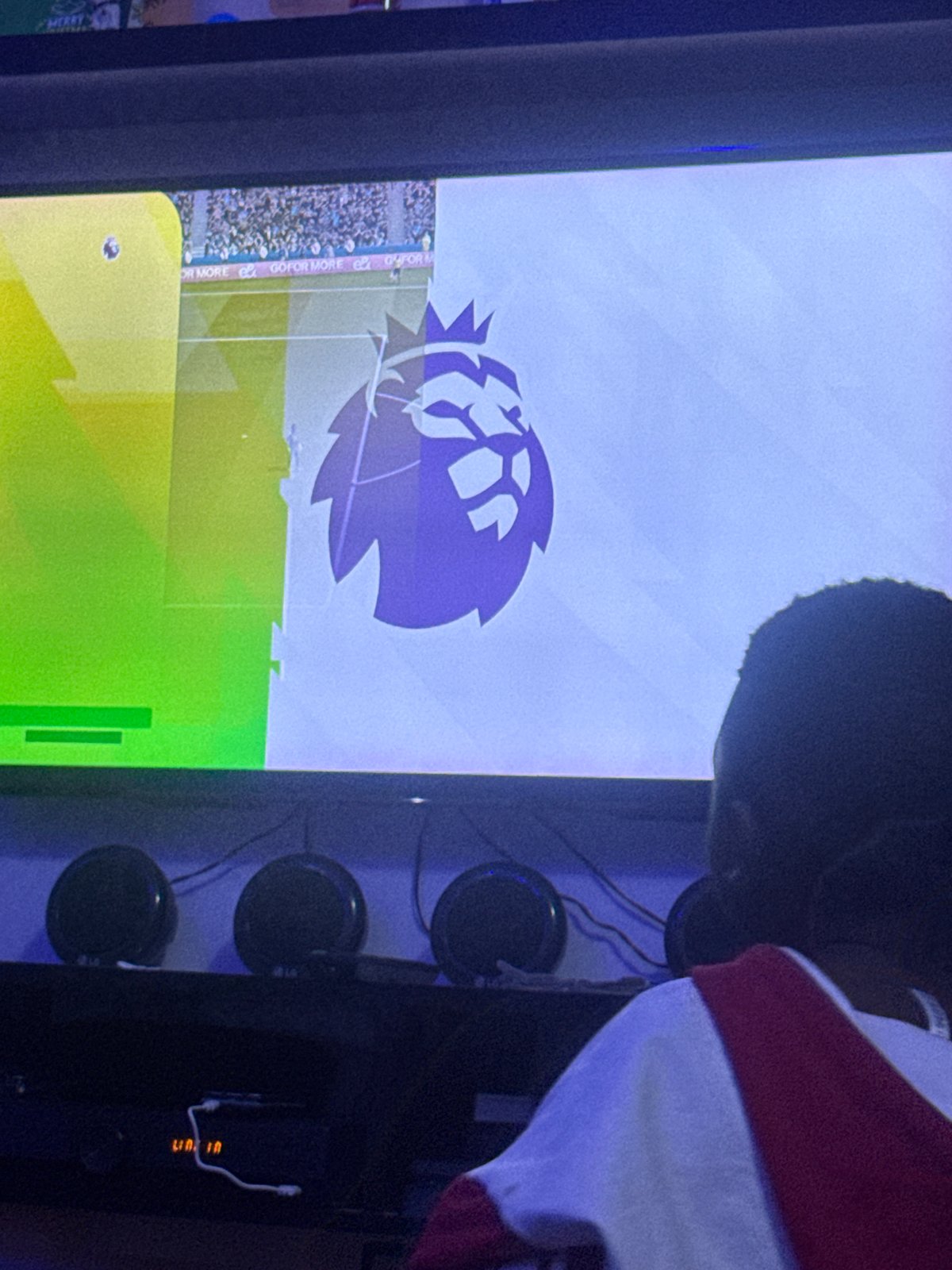Premier League broadcast viewed on television in Jos, Nigeria