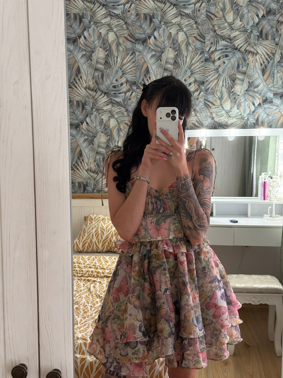 Person takes mirror selfies indoors in Plovdiv, Bulgaria