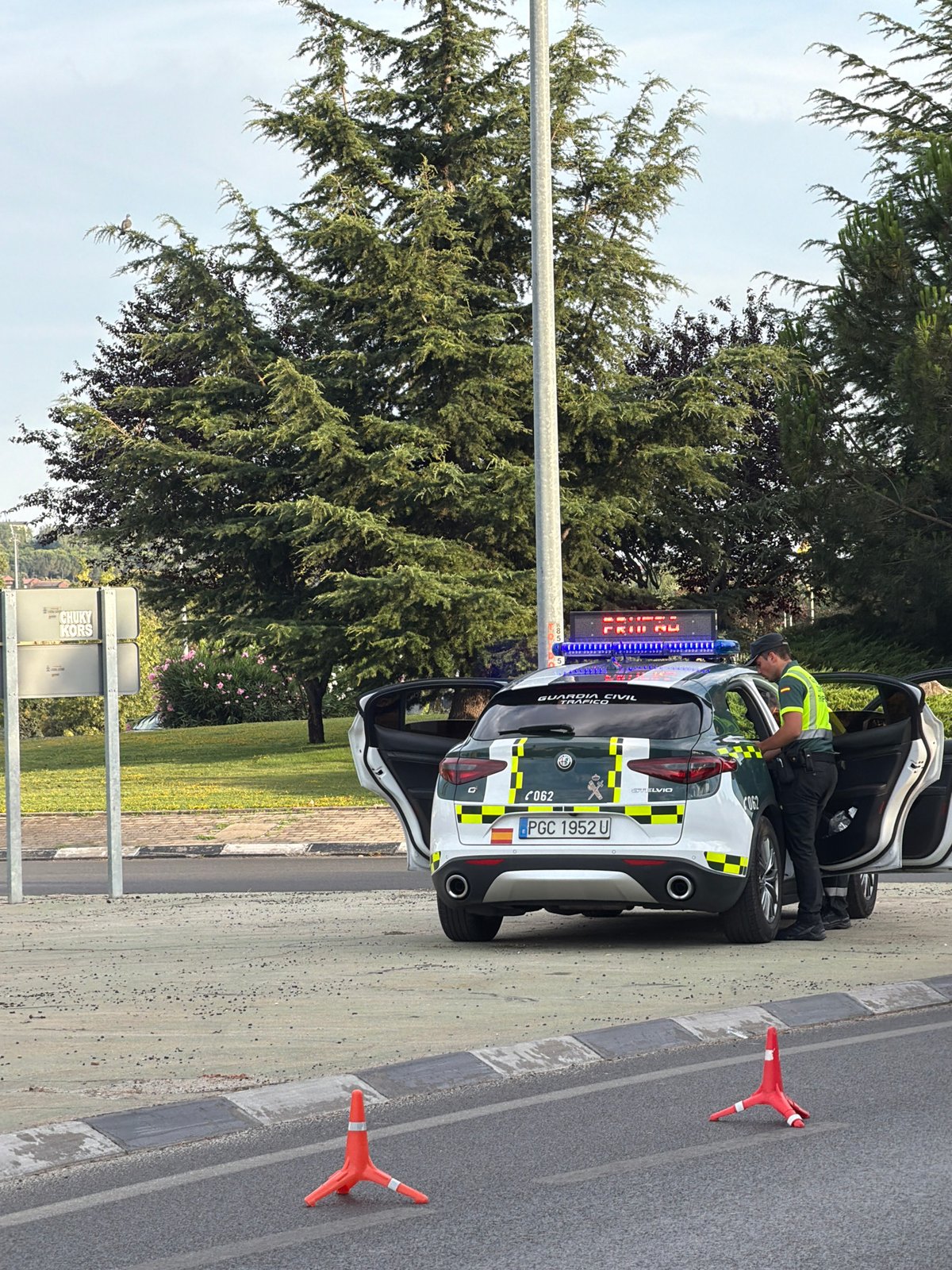 Guardia Civil traffic stop in Collado Villalba