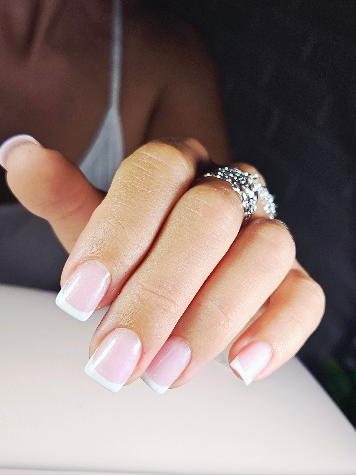 Beach day includes salon visit for French manicure treatment