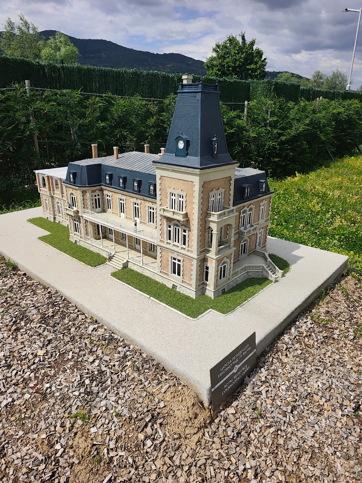 Miniature Bulgarian landmarks documented at theme park display