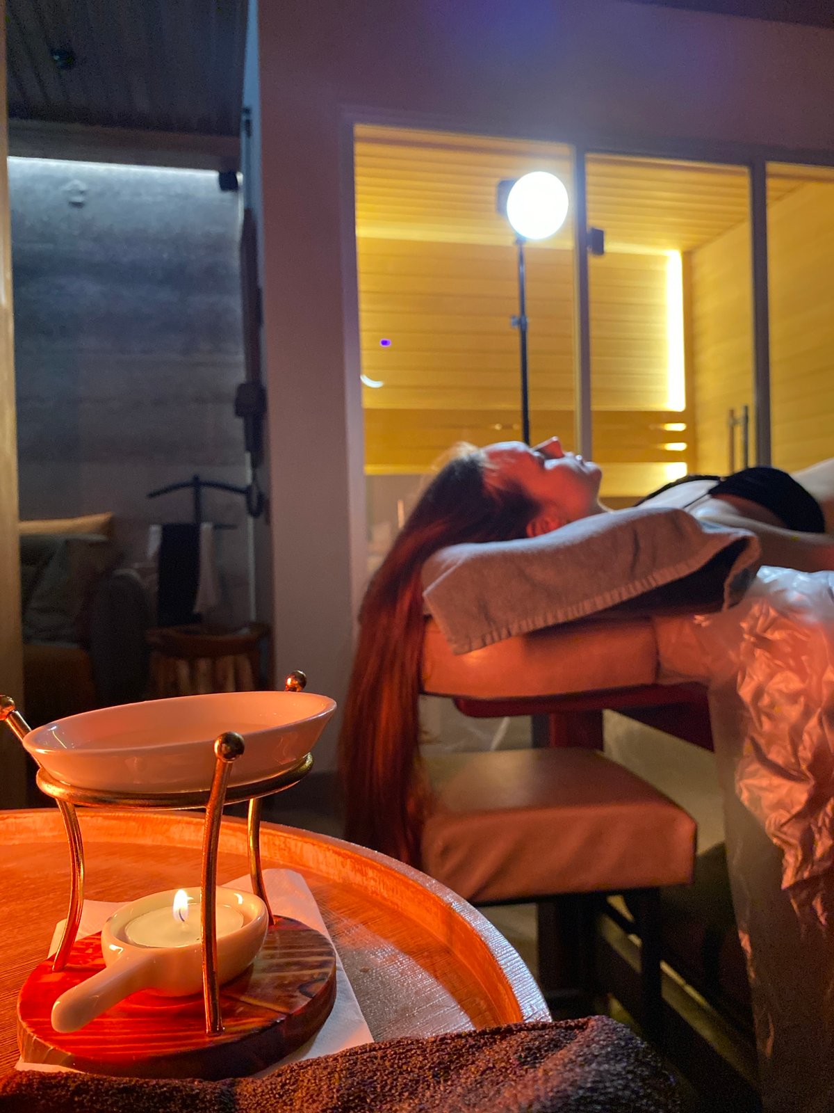 Spa massage session filmed and photographed in Izhevsk studio