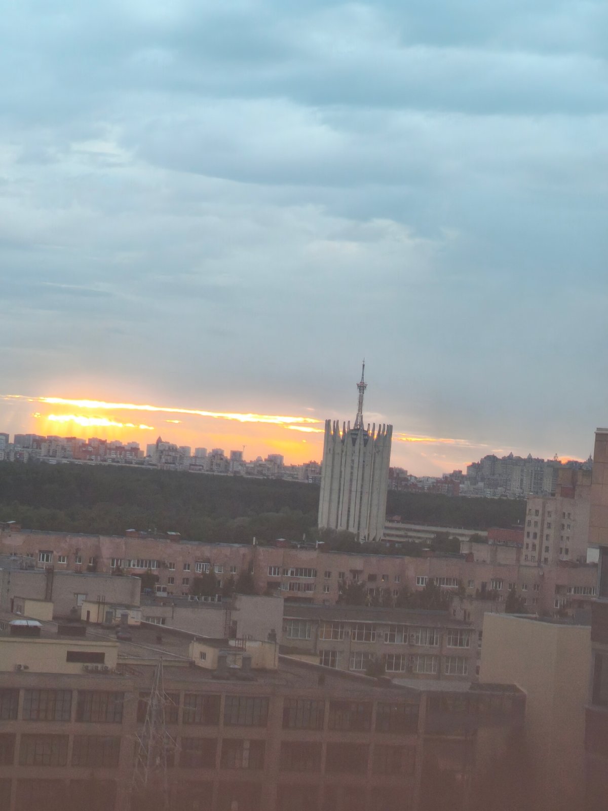 Evening documentation of Pulkovo Airport and Saint Petersburg cityscape