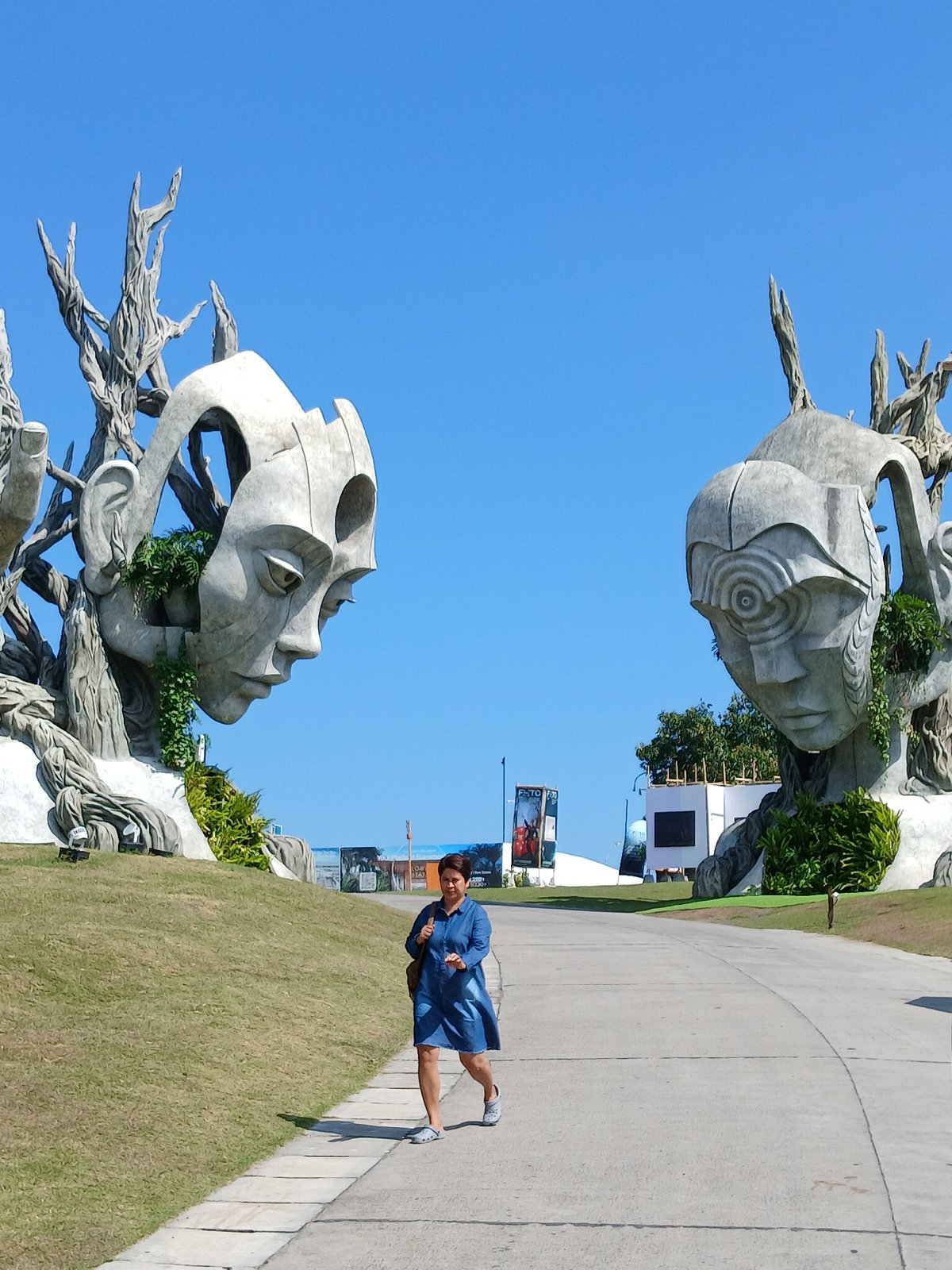Inside Bali's GWK Cultural Park, sculptures and open grounds