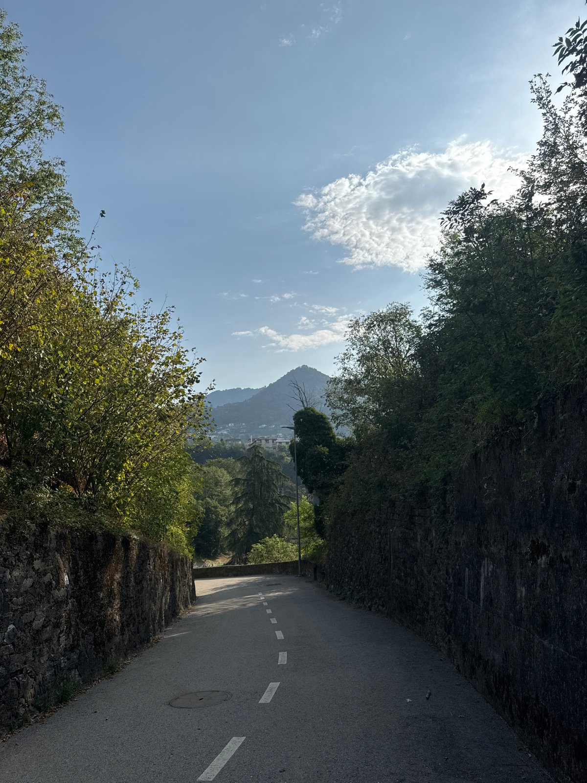 Nature trail and village streets in Ticino's border towns
