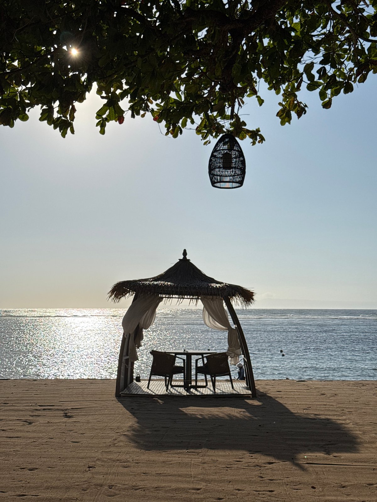 Morning resort life documented in tropical Kuta Selatan Indonesia