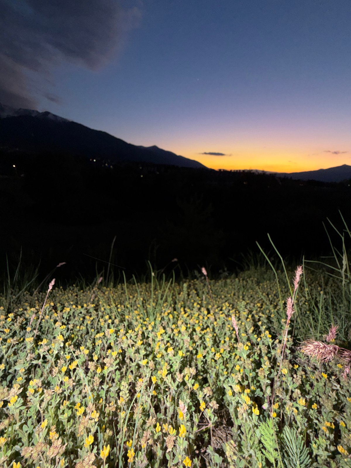 Evening mountain walk documented in Bansko, Bulgaria