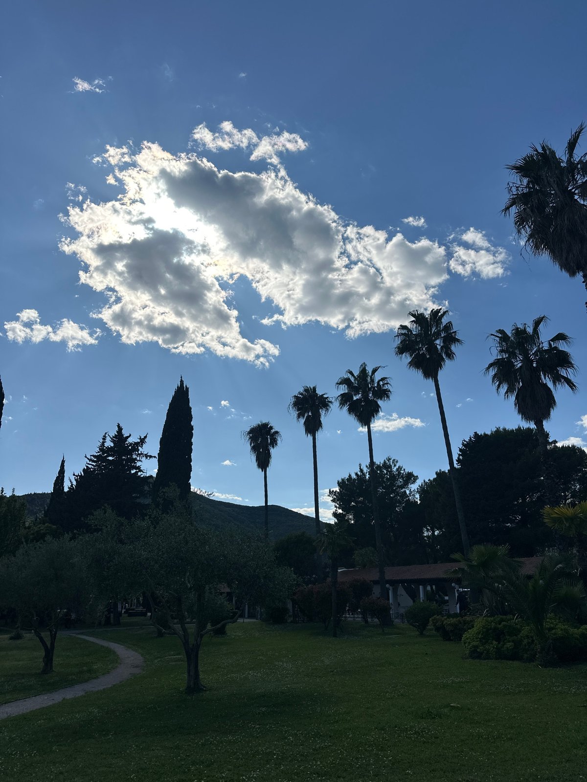 Tourist documents sunny afternoon exploring Budva, Montenegro coastline and parks