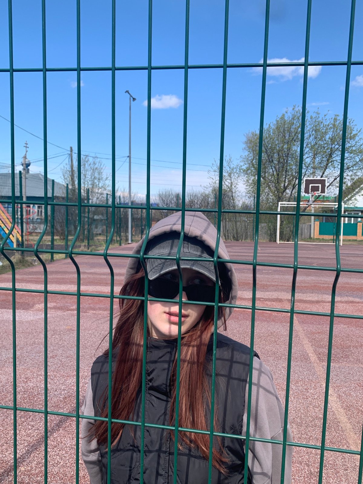 Young women photographed at sports facility in Фоки, Russia