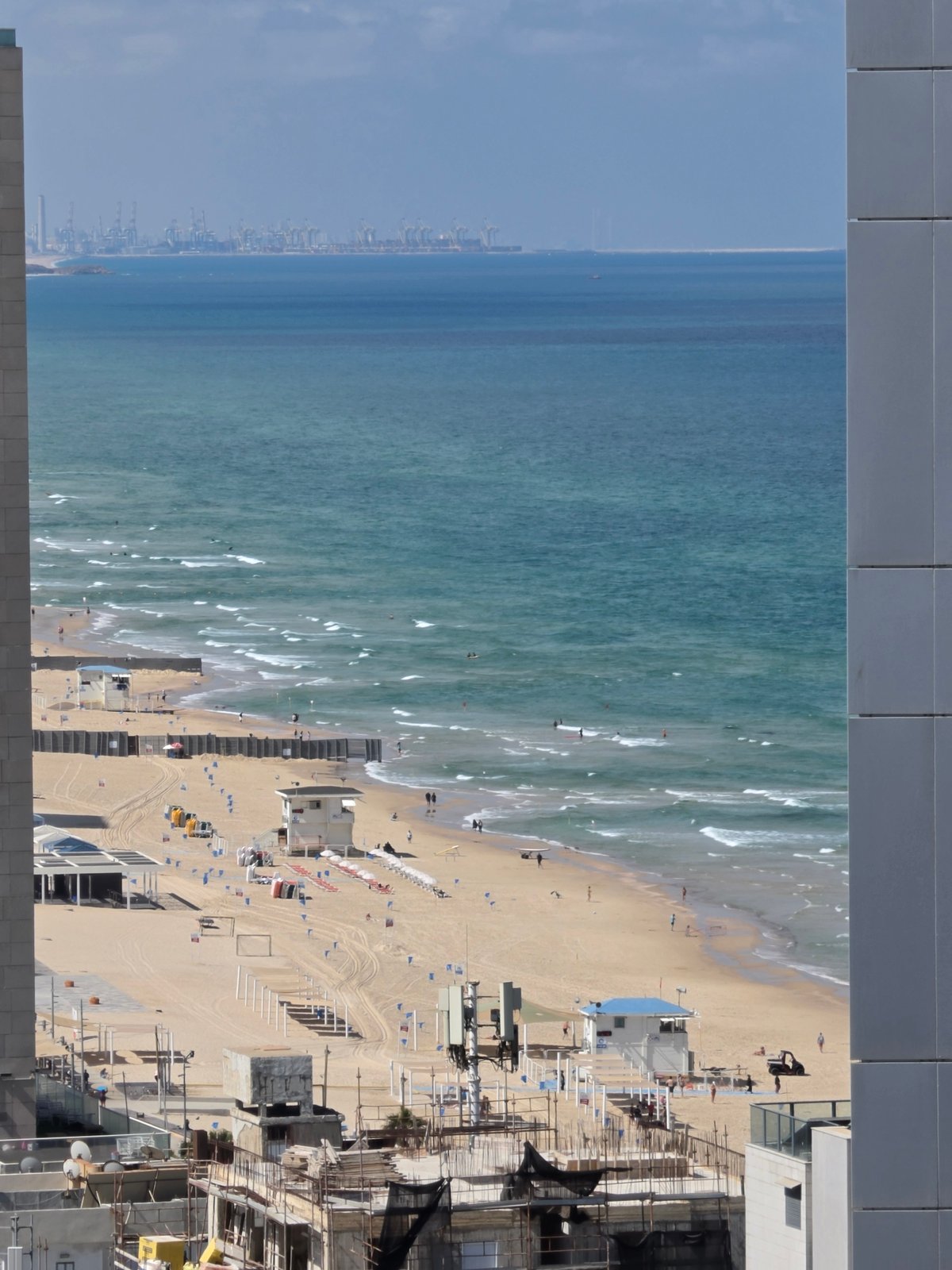Early morning coastal views captured in Bat Yam, Israel