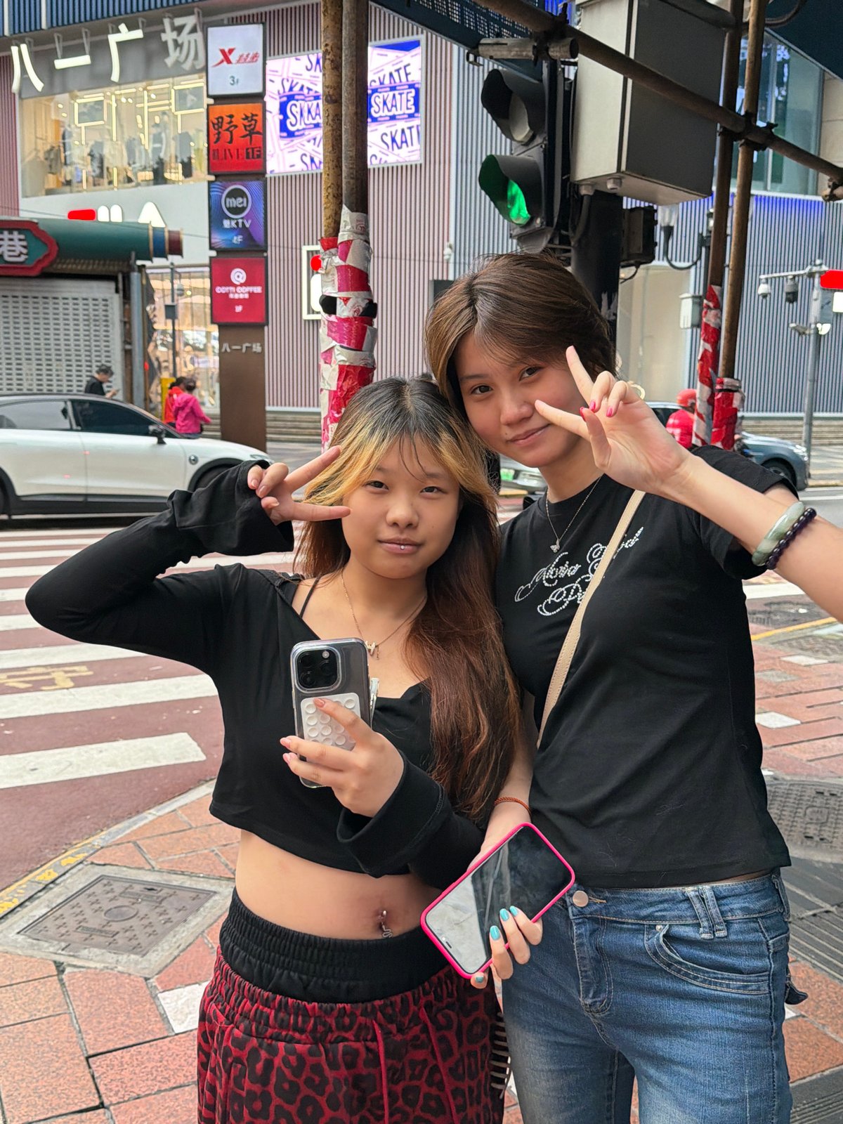 Young adults photographed on Yuzhong District streets