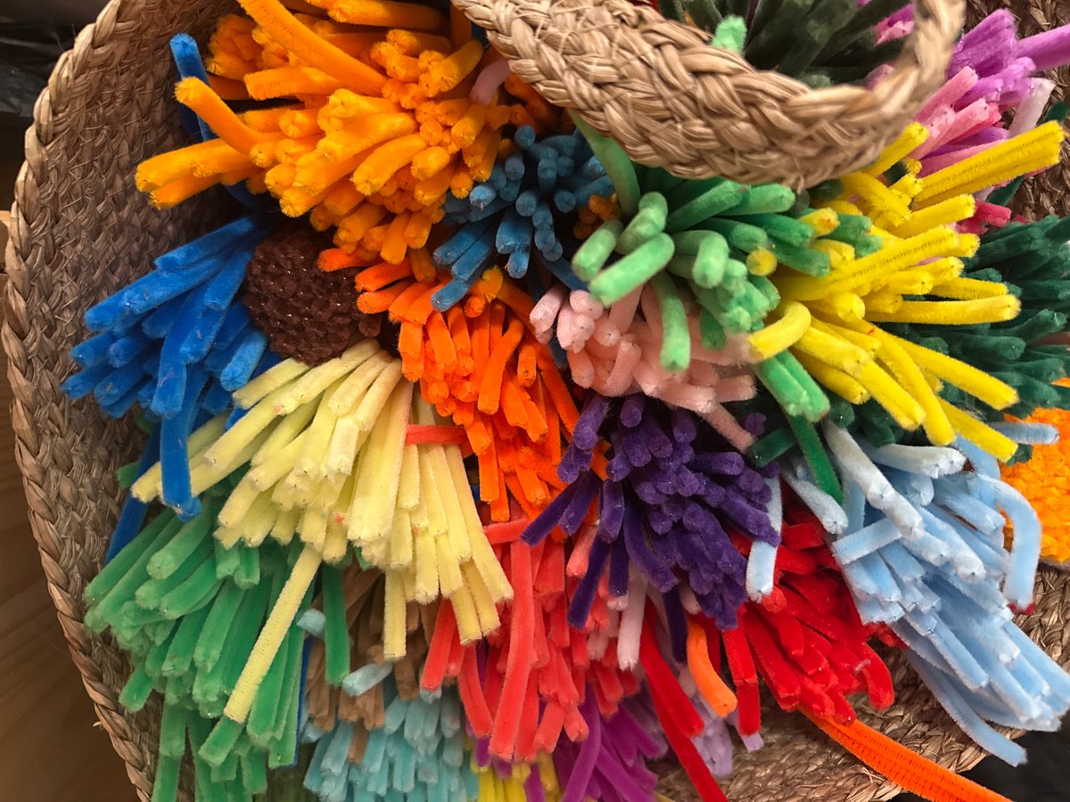 Craft supplies and wet garden flowers documented in Troyan