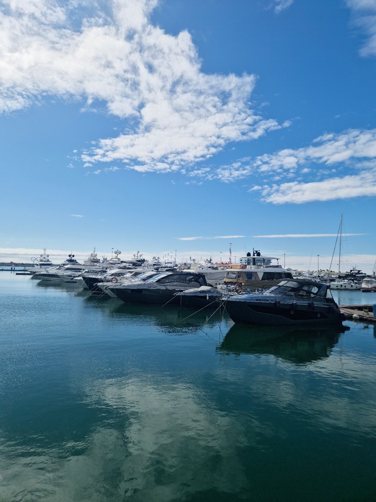 Weekend marina scenes captured in Sochi harbor district