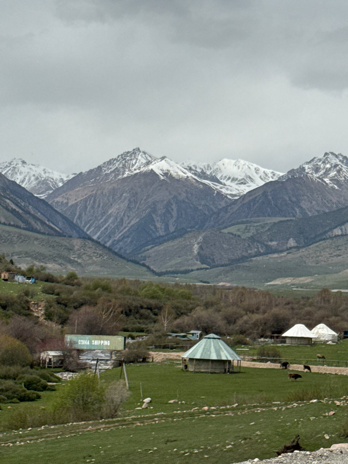 Spring mountain landscapes documented in Semenovka, Kyrgyzstan