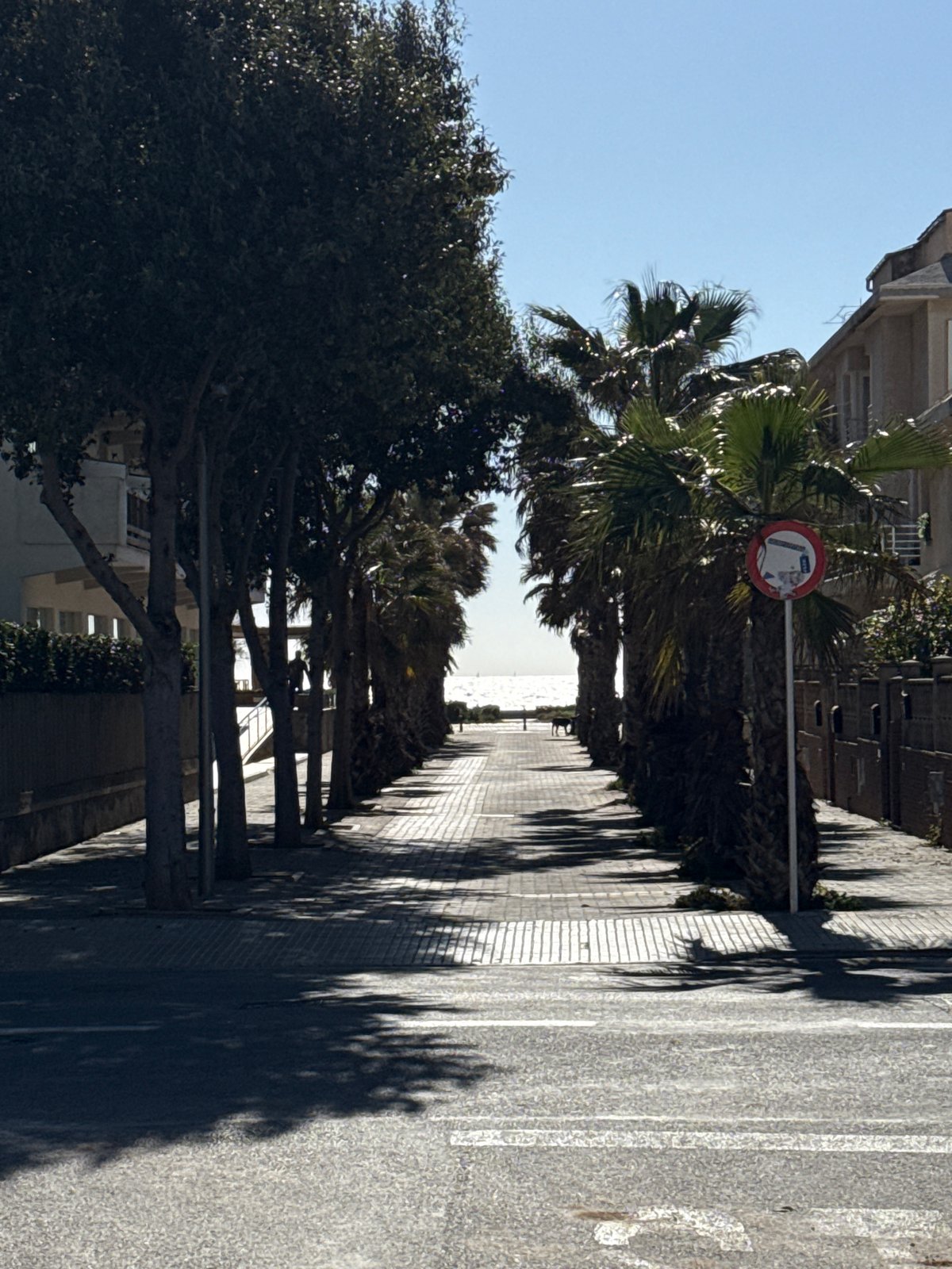 Quiet street scene documented in Les Meravelles, Spain