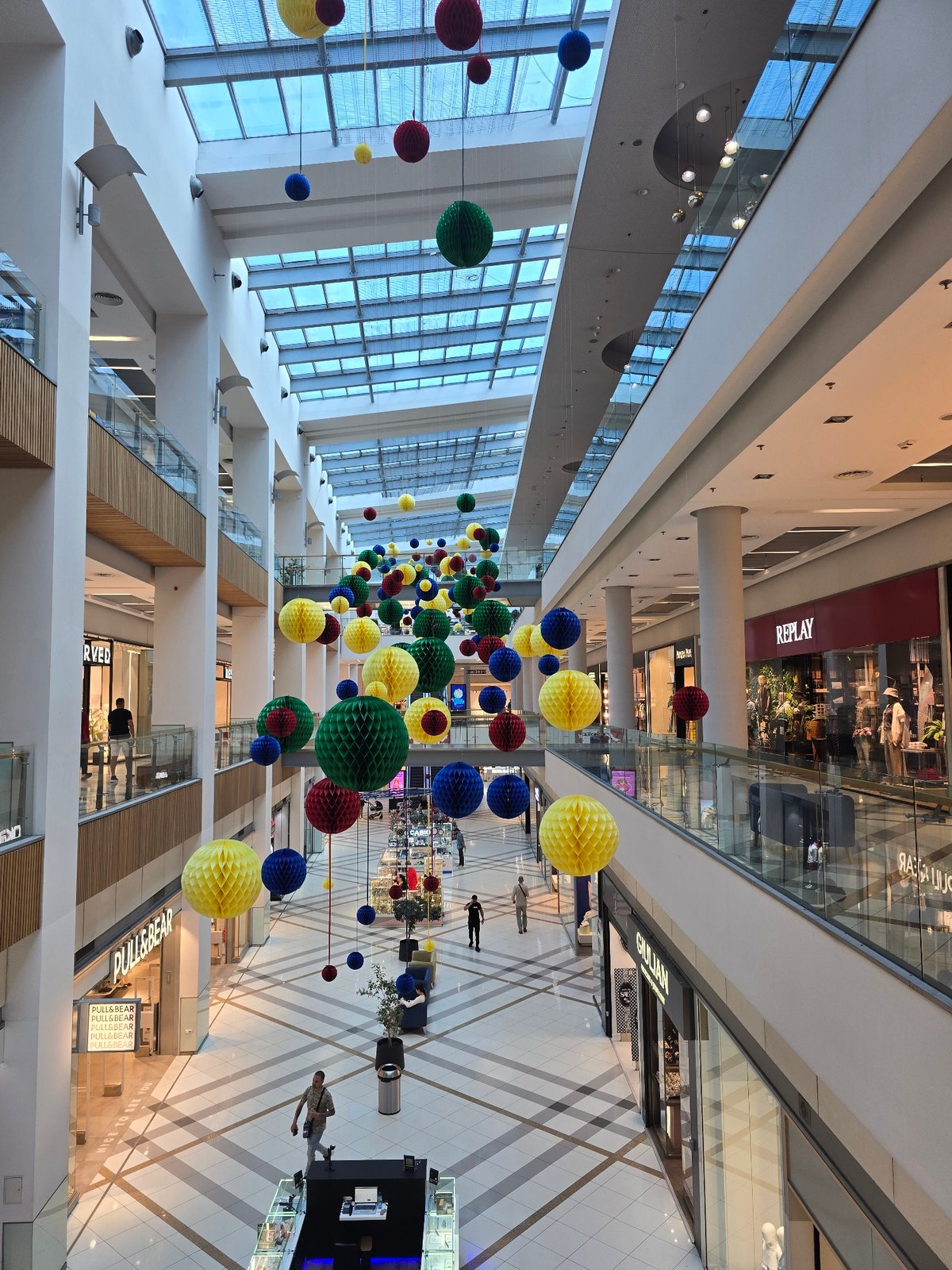 Shopping mall interior photographed in Varna, Bulgaria