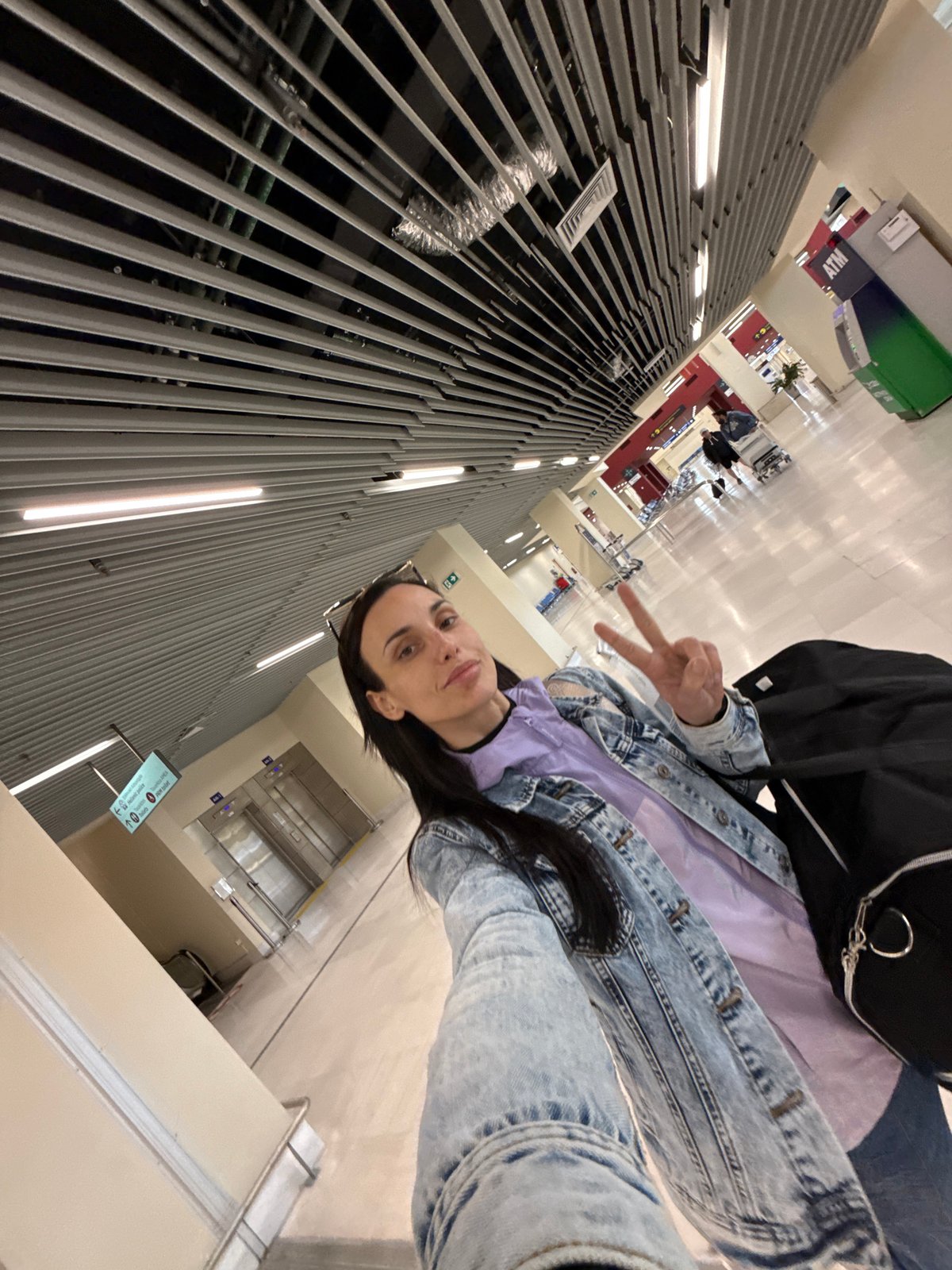 Traveler documents airport journey in Chania, Greece