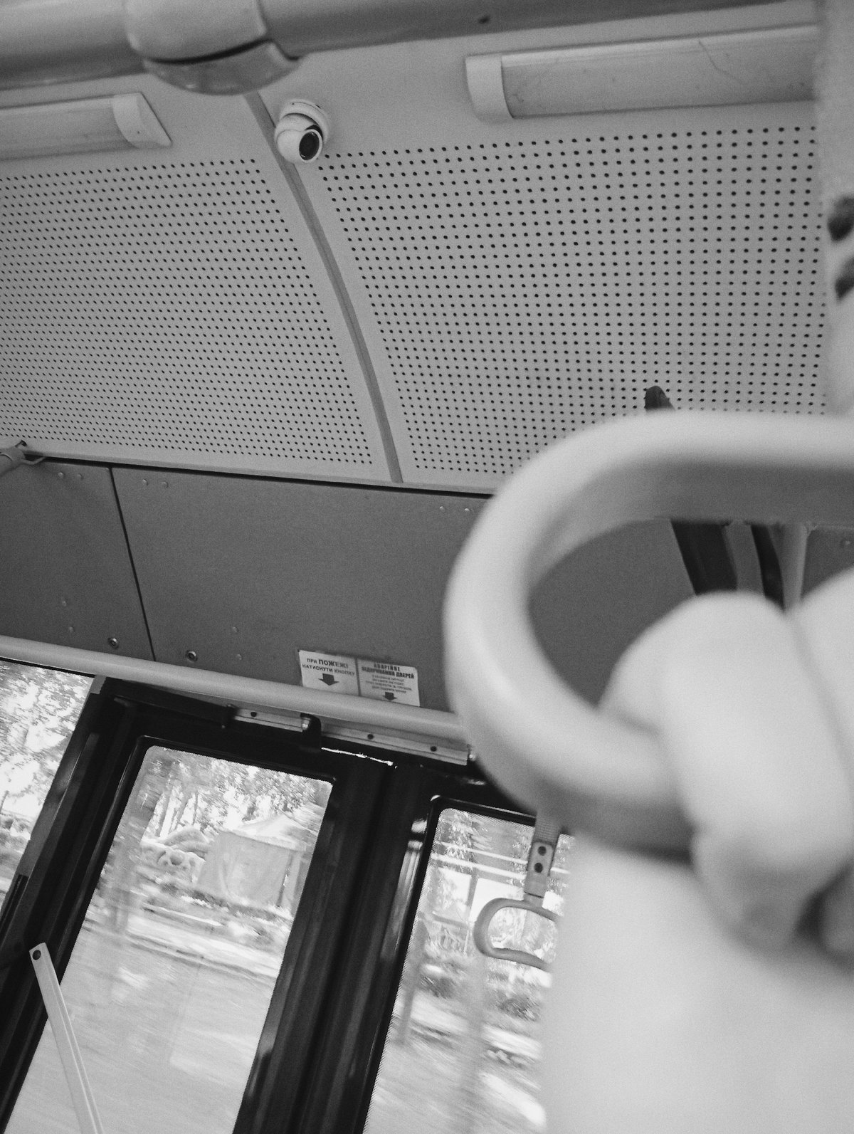Daily life scenes documented across Poltava's buses and streets