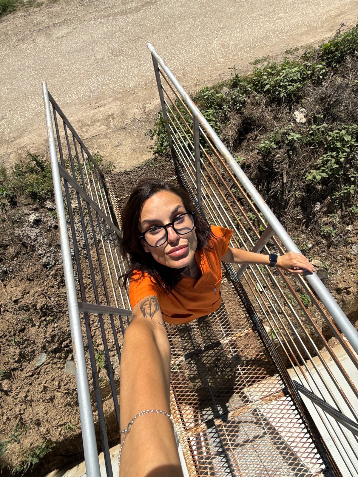 Medical professional taking selfies around Pleven, Bulgaria