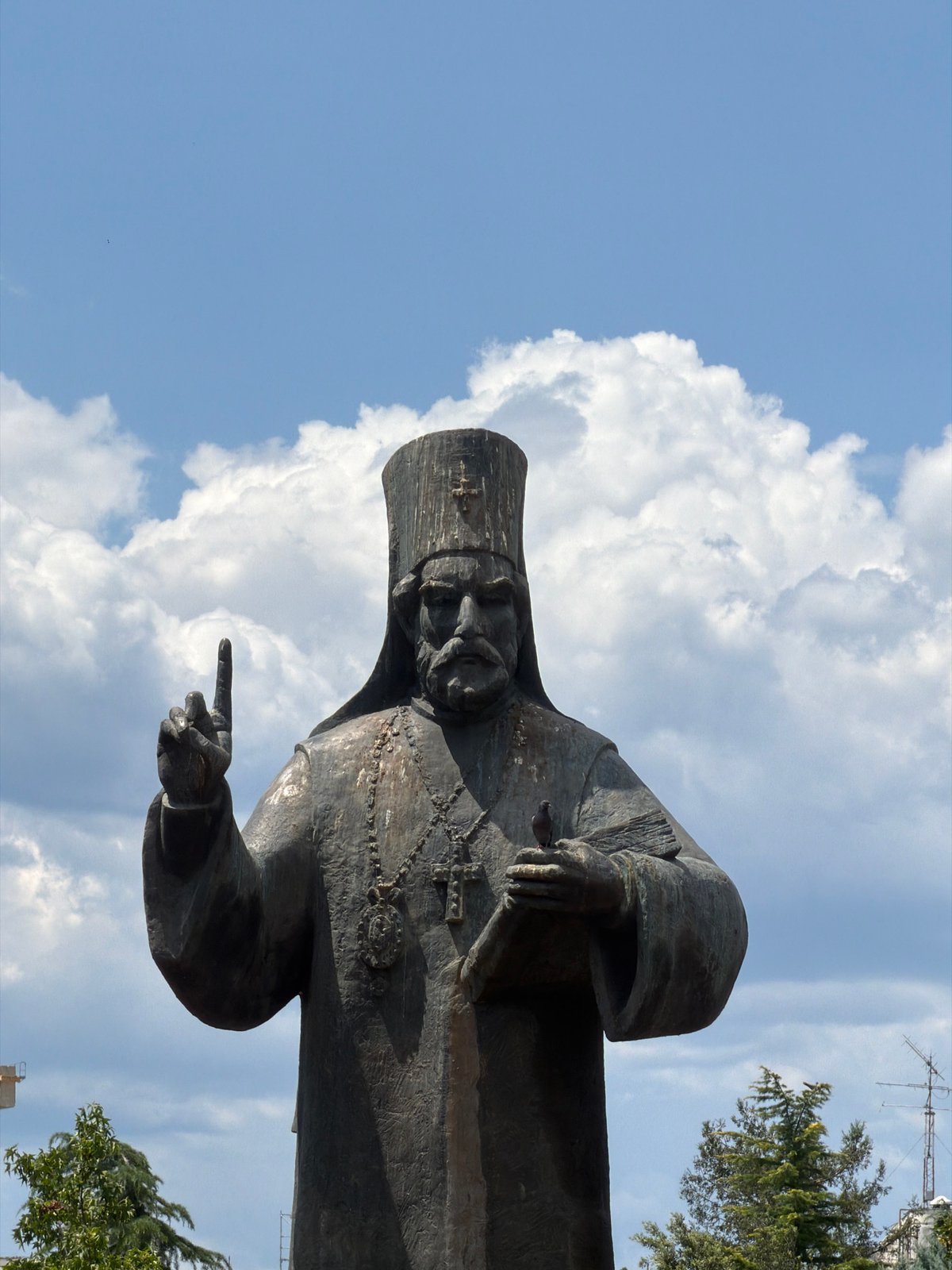 Bronze statue of Petar I Petrović Njegoš in Podgorica
