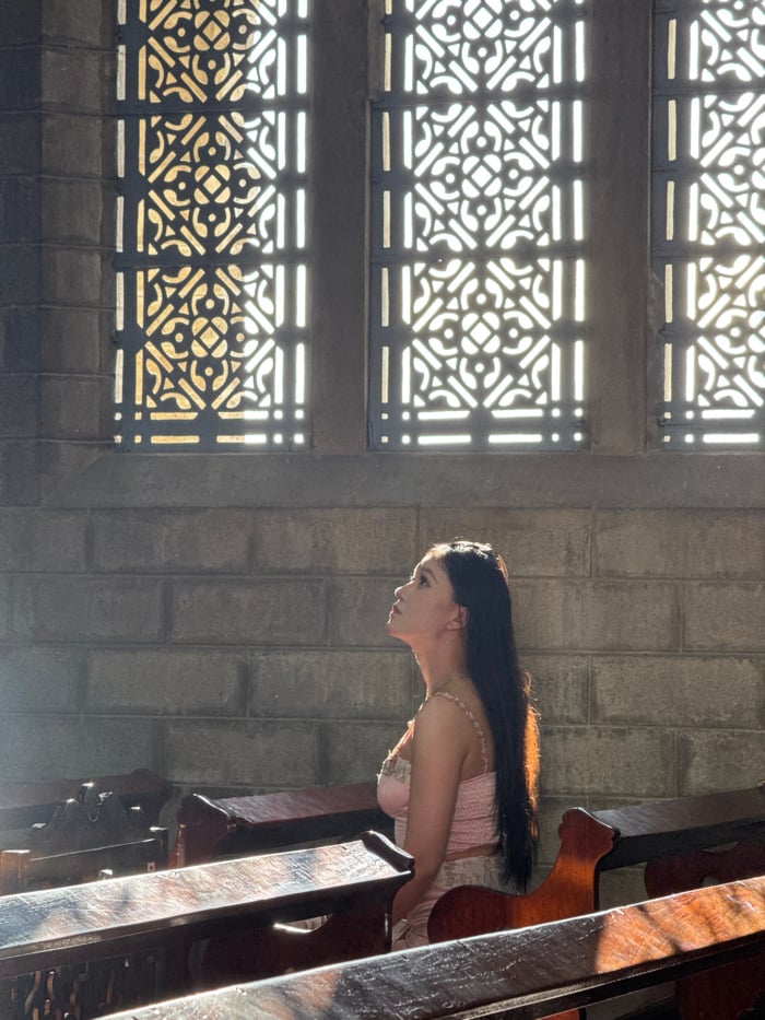 Morning cathedral visit documented in Nha Trang, Vietnam