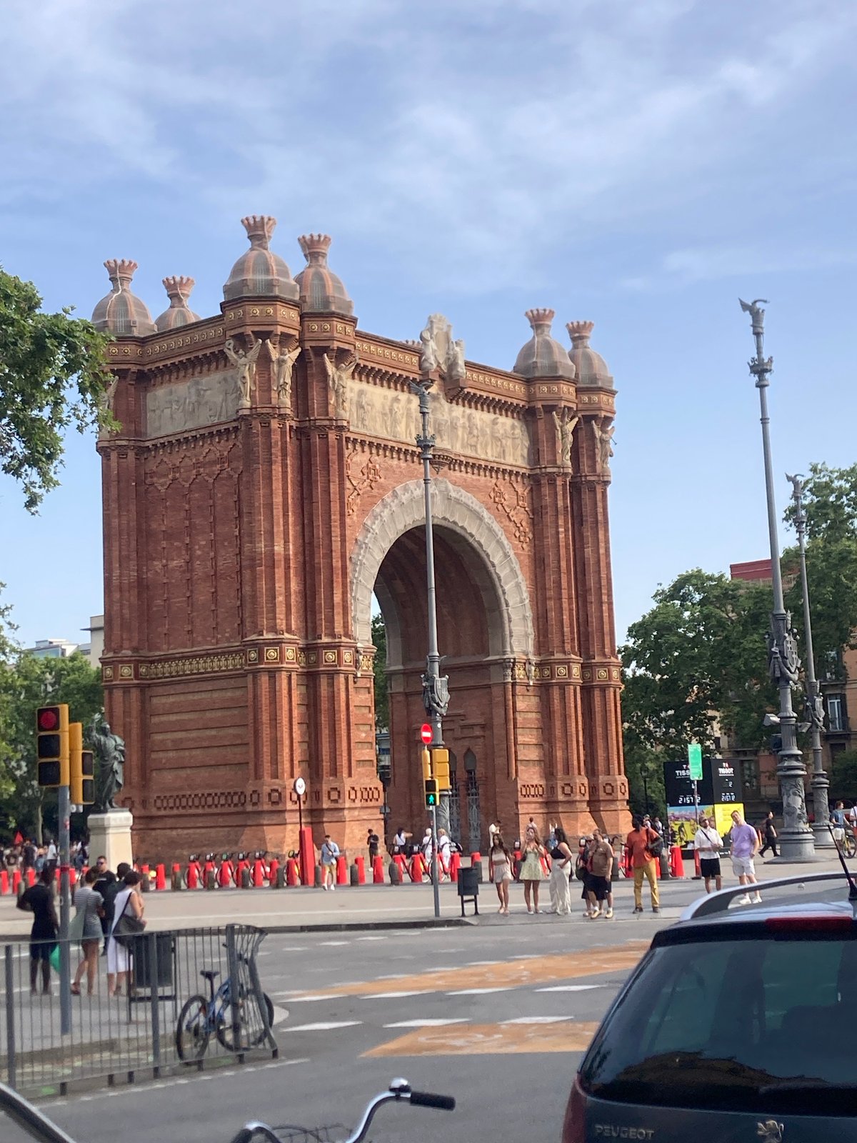 Skateboarding and breakdancing event at Arc de Triomf, Barcelona
