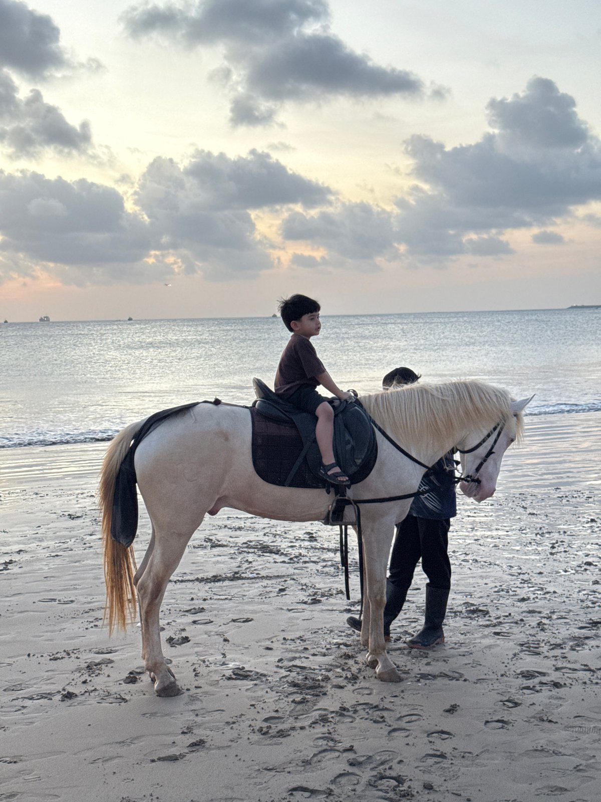 Beach life unfolds in Kuta Selatan: horses, acrobatics, romance