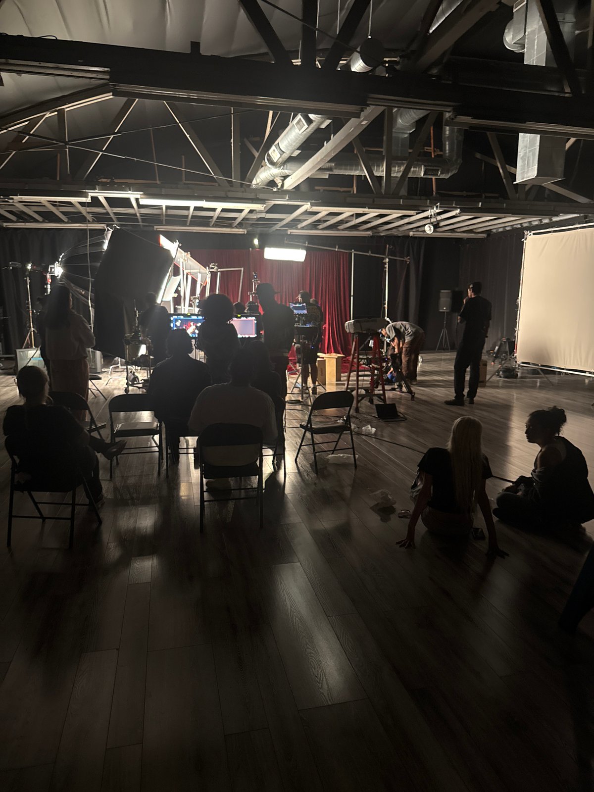 Studio scene captured with seated individuals in Burbank