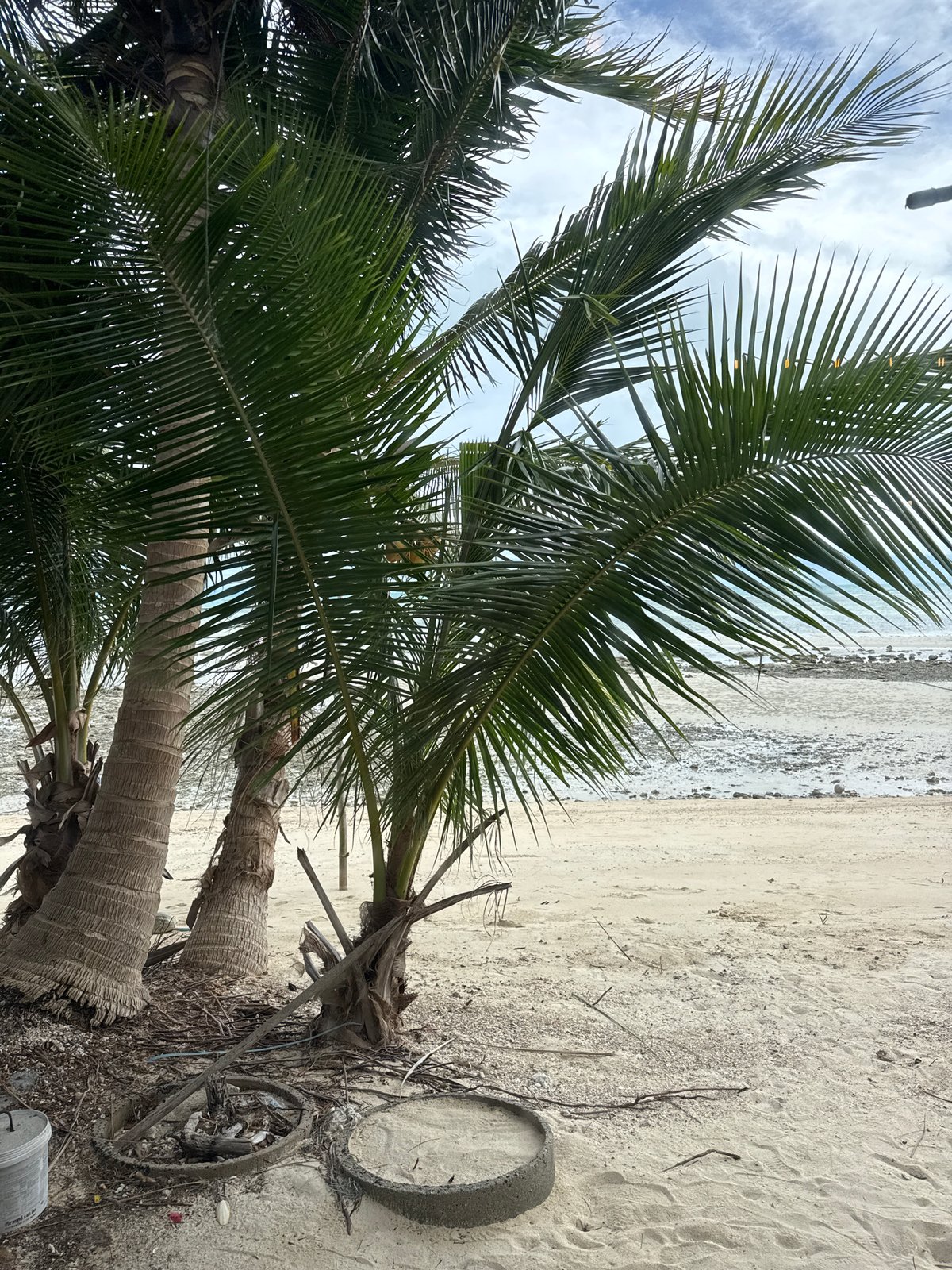 Overcast morning at a Ko Samui beachside restaurant