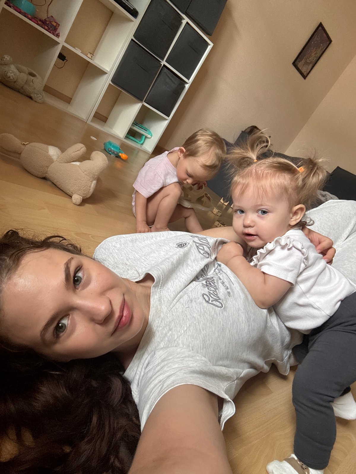 Family morning moments captured in Chaikovsky, Russia home