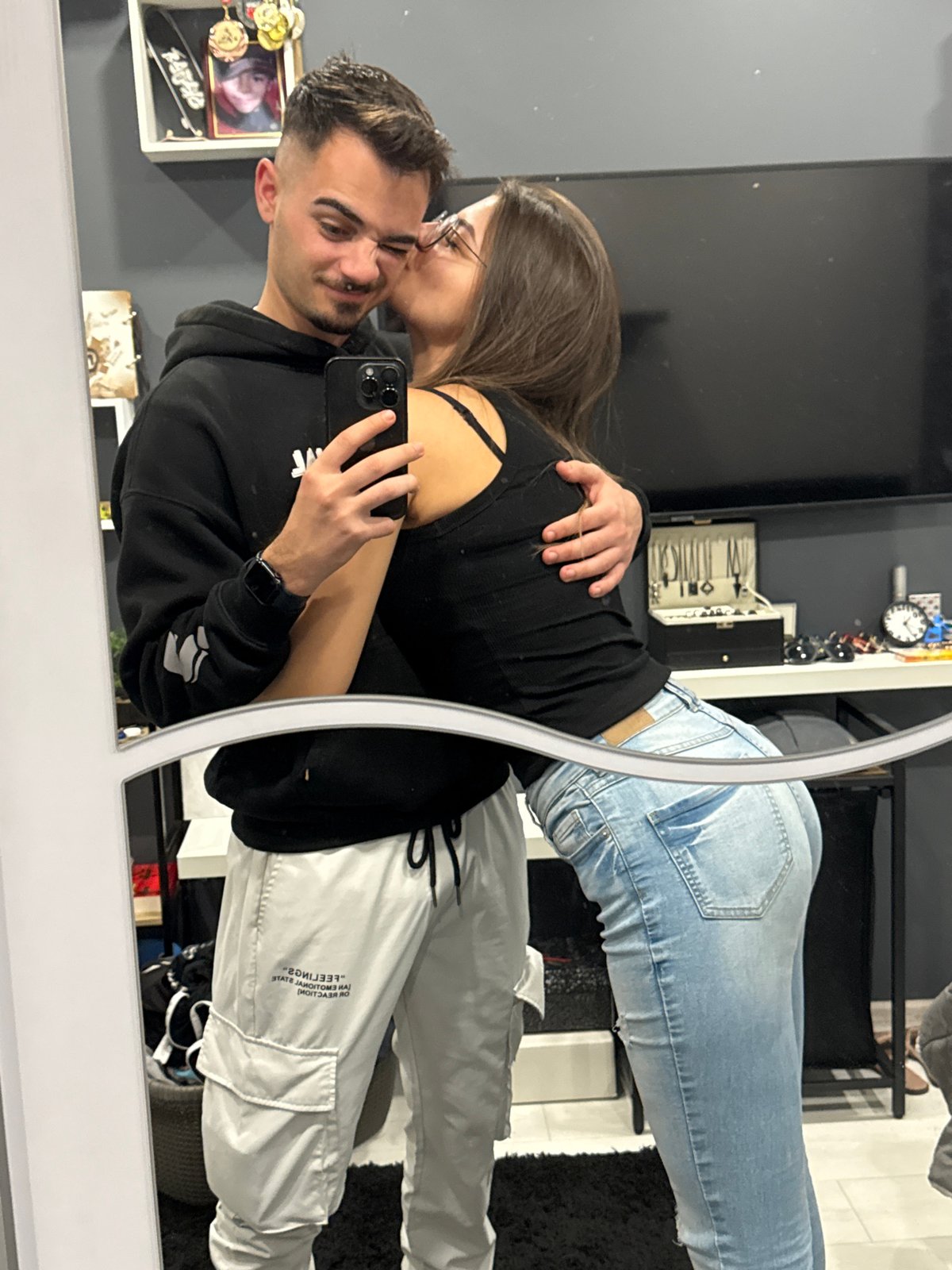 Couple shares intimate moments in Sofia apartment