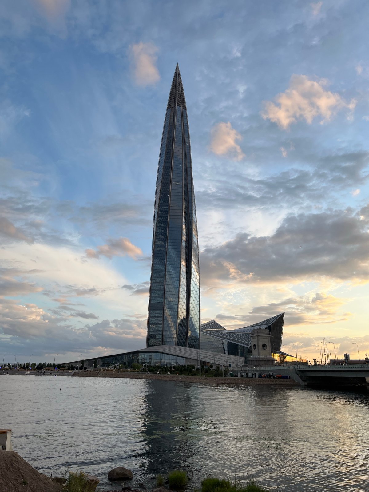 Lakhta Center towers over Saint Petersburg's waterfront skyline