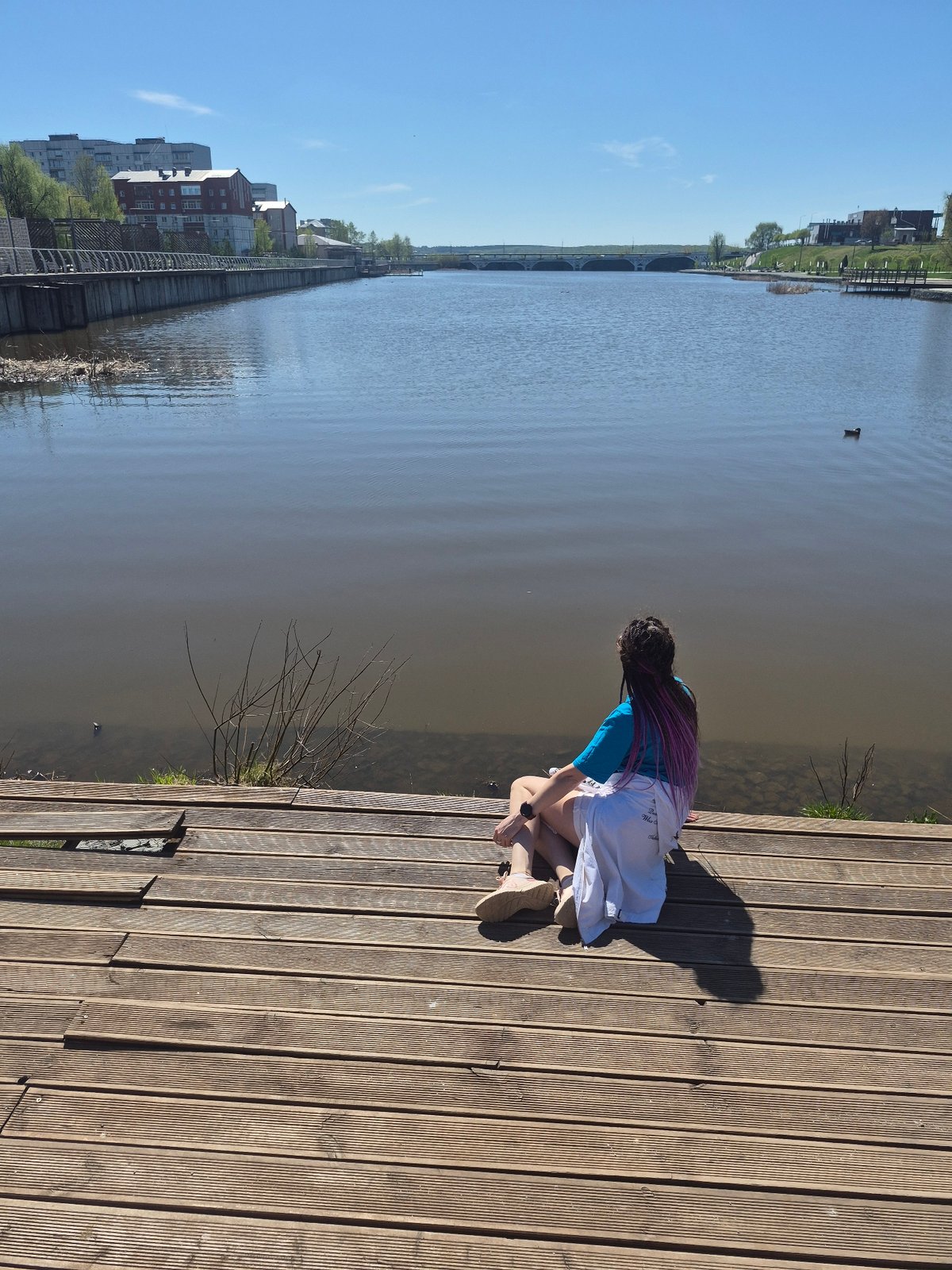 Morning life documented around Votkinsk waterfront and parks